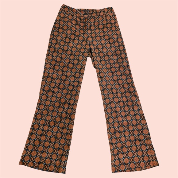 Harold's Pants - Harold’s Retro Geometric Floral Wide-Leg Pants